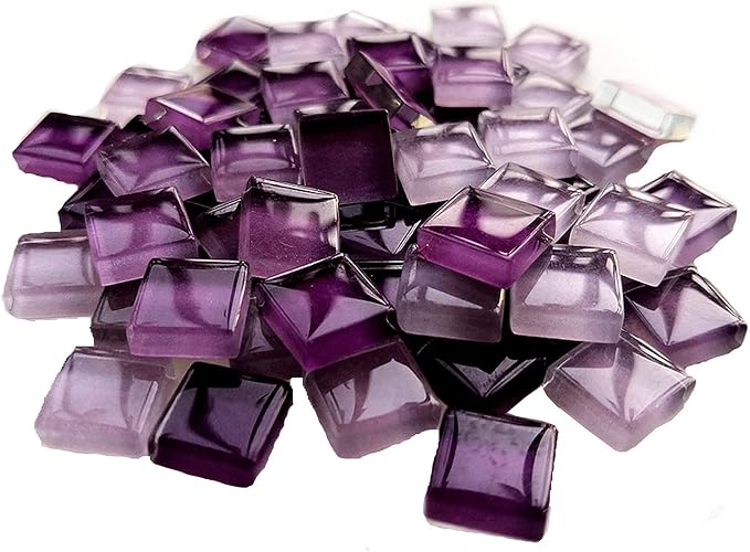 100 Pieces Bulk Mosaic Tiles Assorted Color Opaque Mosaic Glass Crafts Supplies by Ricytnig