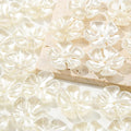 40pcs Flower Shape Beads White Pearl Flower Beads Color Lily Beads by CYEENUT