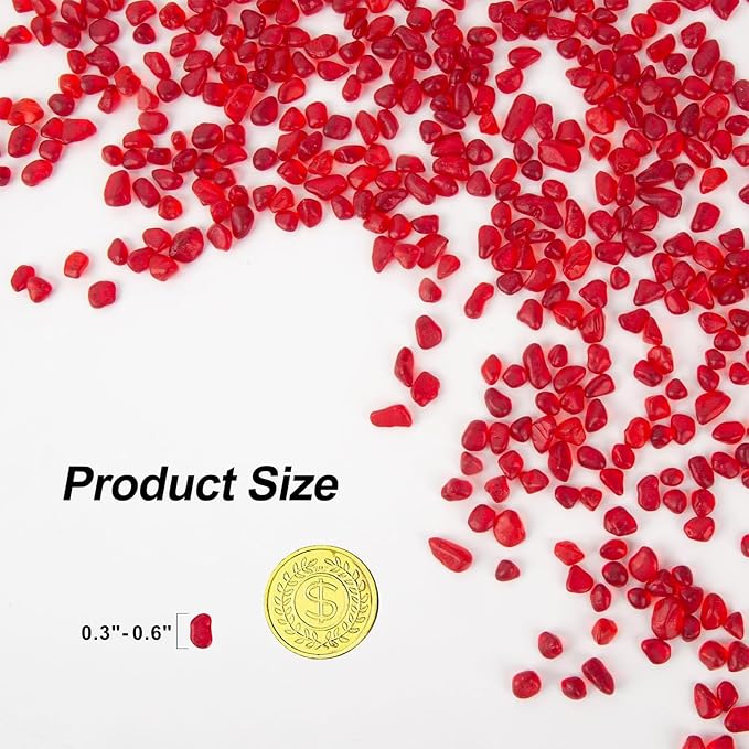 QEQEKAKA Sea Glass Stones for Crafts About 1LB Red Glass Pebbles Gemstones Bulk - Image 2