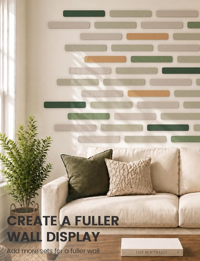 Fluxynara Cork Board Alternative Felt Strip Board 8-Pack 13"x2", Office Pin - Image 7