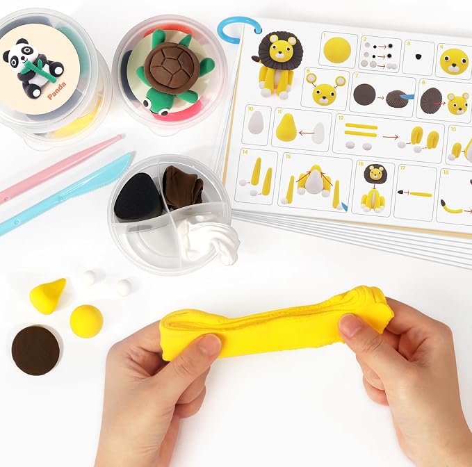 Air Dry Clay Kit for Kids, 12 Animals Modeling Clay for Kids, Molding Clay - Image 5