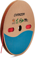 Chanzon 2:1 Ratio - 80Ft Roll - 1/8" (3mm) Heat Shrink Tubing 2:1(25M Total Length) Red Polyolefin Sleeving Wrap Shrinking 2 to 1 1pcs