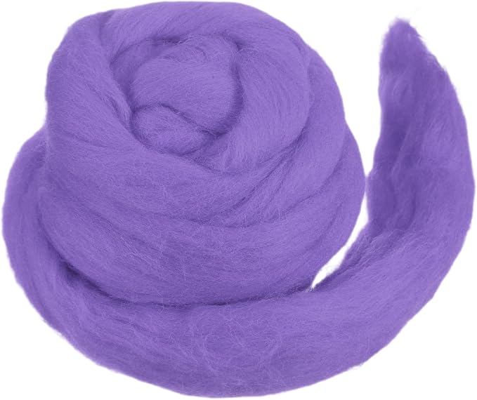 MECCANIXITY Wool Roving Yarn Soft Felting Wool 50g/1.76oz Pure Chunky Roving by MECCANIXITY
