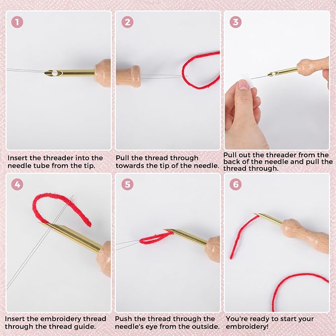 29 Pcs Punch Needle Embroidery Kit, Complete Set - Image 4
