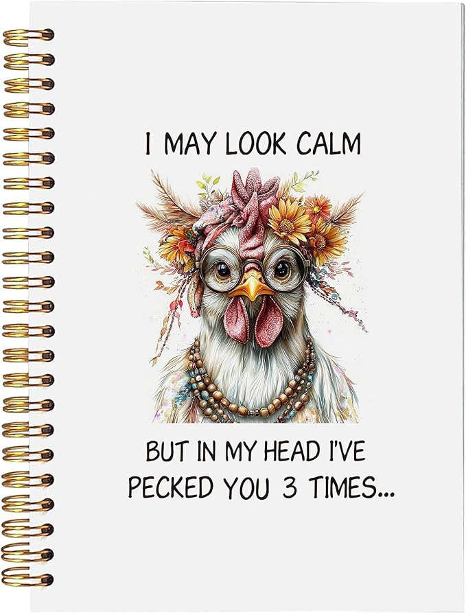 BitKan Funny Chickens Spiral Notebooks by bitkan