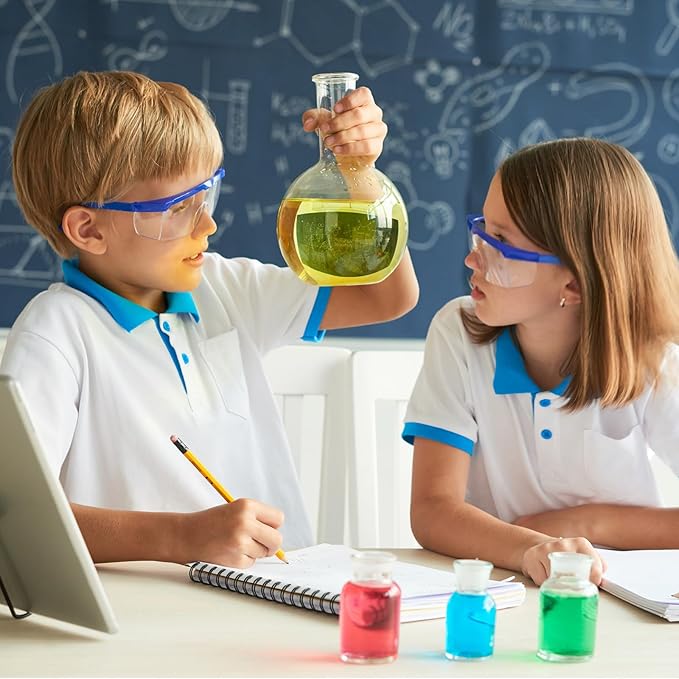 100 Pairs Safety Goggles Bulk Protective Glasses for Shooting Lab Safety Goggles Over Glasses for Kids Adult