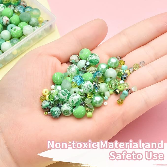 Chartreuse Glass Beads for Jewelry Making - Image 6