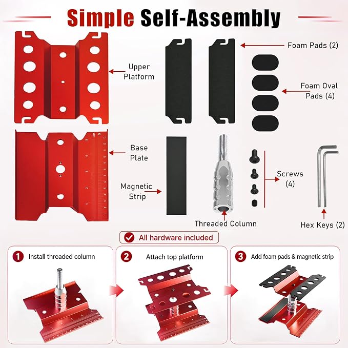 RC Car Repair Work Stand Lift Lower Adjustable Workstation Aluminum 360 Degree - Image 4