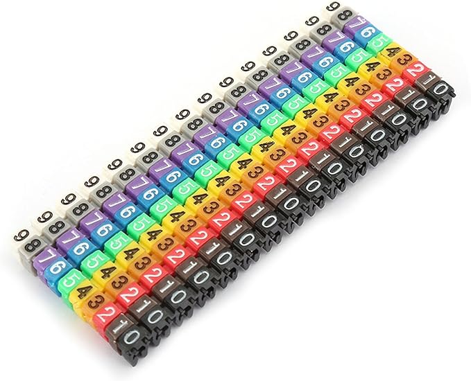Generic Colorful Wire Number Tube Cable Marker Digital Number Label Tube (150PCS KCM-1.5MM 1.5 Square), Genericpo5i7zng8h-01