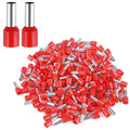 XHF 200 PCS AWG 8/10mm² Wire Ferrules Insulated Copper Crimp Connectors, Crimp Pin Cord End Terminals Red