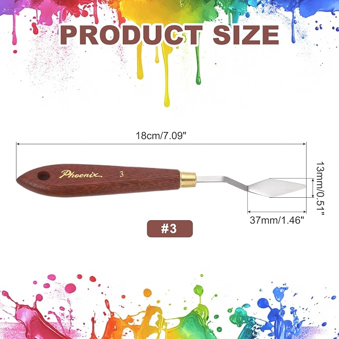 MECCANIXITY Pack of 1 Palette Knife No.3, 7.1" Long Palette Knives - Image 2
