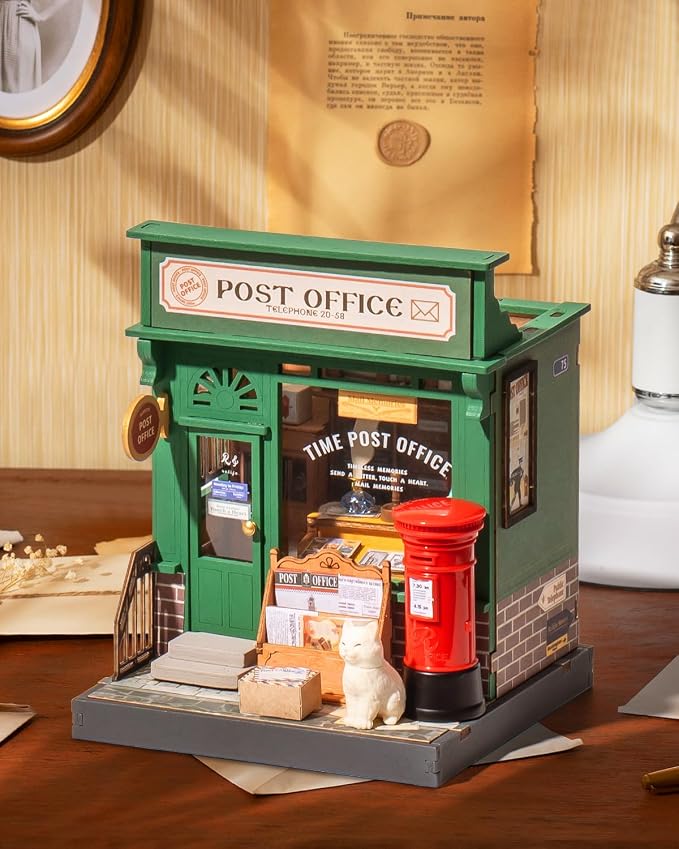 Rolife DIY Mini Building House Miniature Kit-Century Post Office, Miniature - Image 2