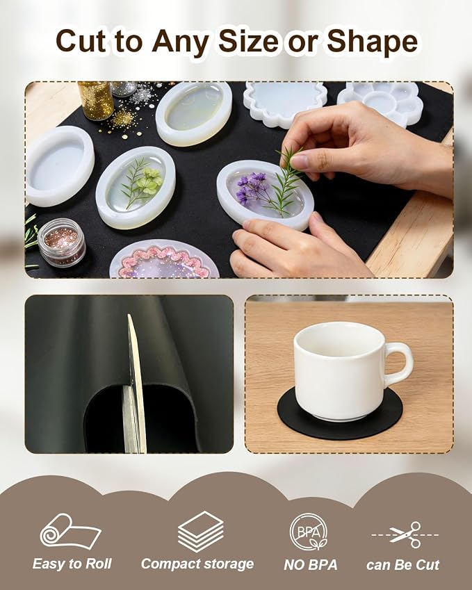 Large Crafting Silicone Mat, Epoxy Resin, Scrapbooking, Heat Resistant Nonstick - Image 5