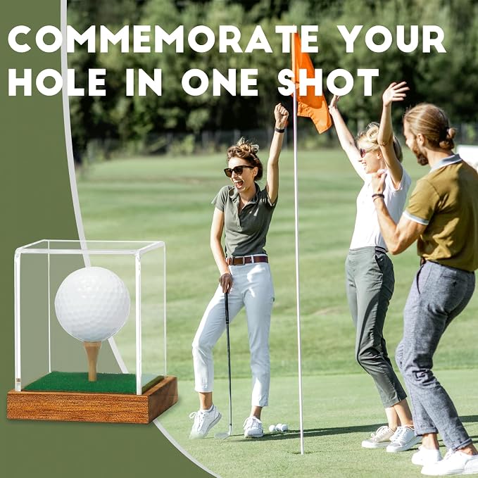 JupDec Golf Ball Display Case Clear Acrylic Memorabilia Stand Cube Holder - Image 3