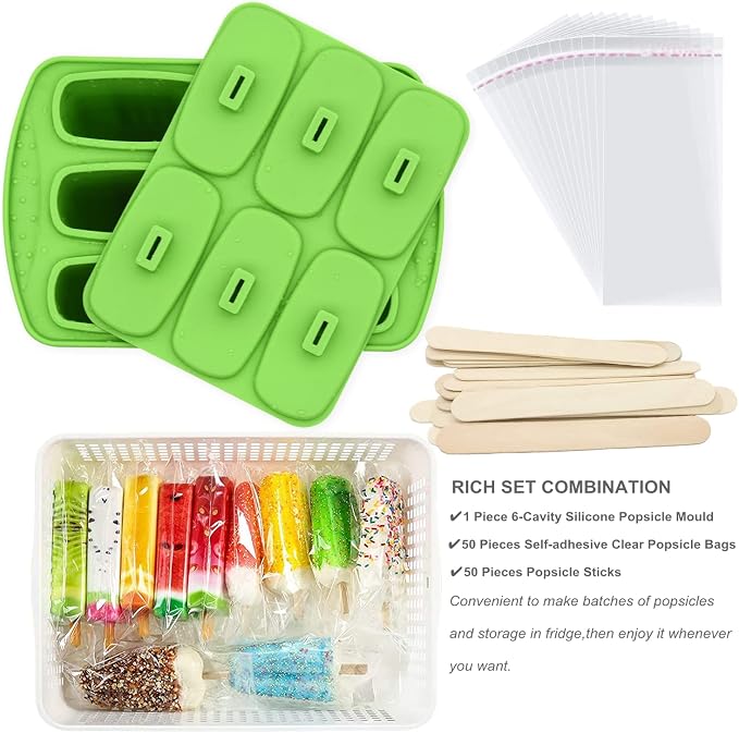 Bangp Popsicle Molds 6-cavity, Non-BPA Silicone Ice Pop Maker | Silicone - Image 6