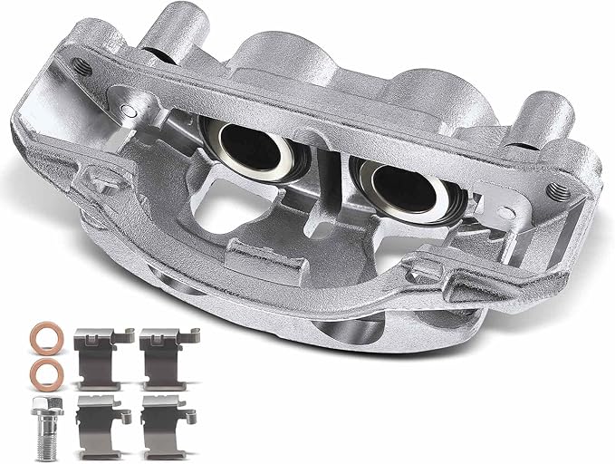 A-Premium Disc Brake Caliper Assembly with Bracket Compatible with Select Chevy and GMC Models - Silverado 2500 HD/3500 HD/Sierra 2500 HD/3500 HD 2011-2019, Suburban 3500 HD 16-19 - Front Passenger