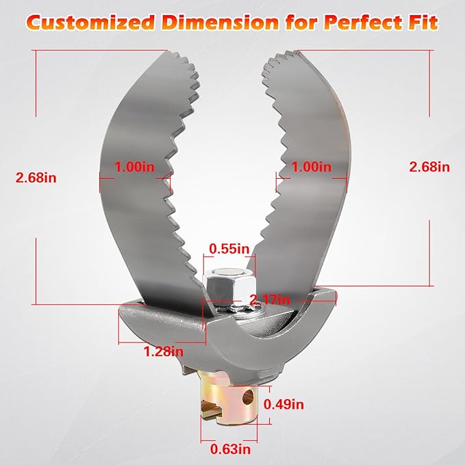 52822 T-232 3" Heavy-Duty C Cutter Cable Coupling Drain Cleaning Tool Fits for 3/8” & 5/8” Drum Including C-4 C-6 C-7 C-9 and All IW Cables, Compatible with K-400 K-3800 K-50 Ridgid Drum Machines