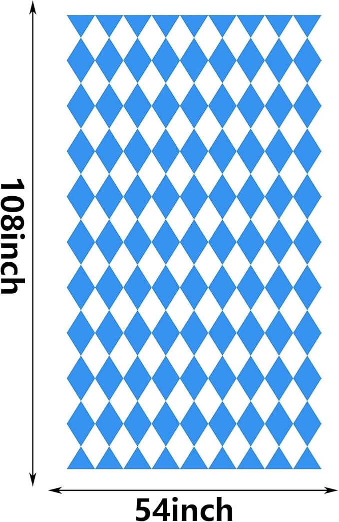 Iceyyyy 6 Pcs Oktoberfest Tablecloth- 54" x 108" Oktoberfest Bavarian Flag - Image 2