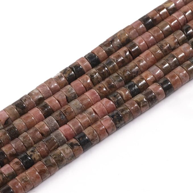 150Pcs 4×2mm Natural Rhodonite Spacer Stone Beads by Nitopupu