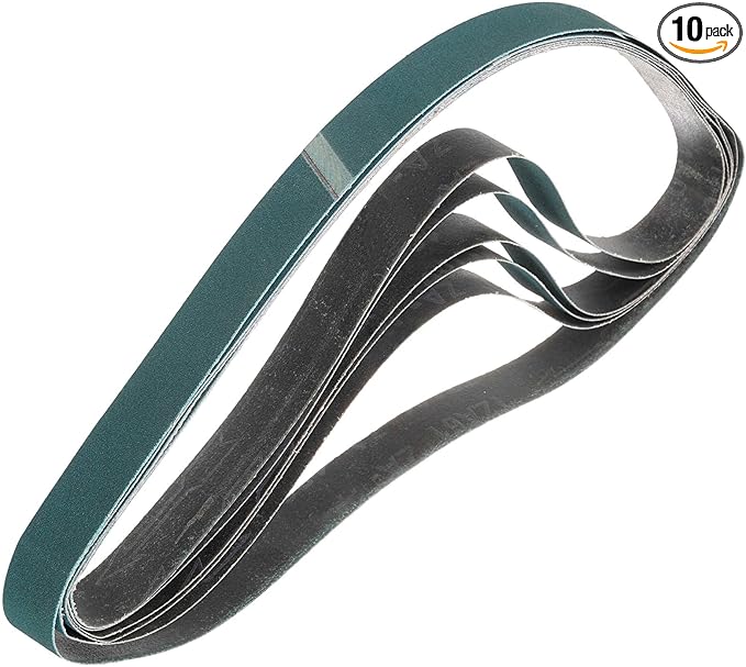 HARFINGTON 1.2 x 13 Inch Sanding Belts, 10 Pcs 240 Grit Zirconia Abrasive Belt Sander File Belt for Woodworking, Metal Polishing, Knife Sharpener