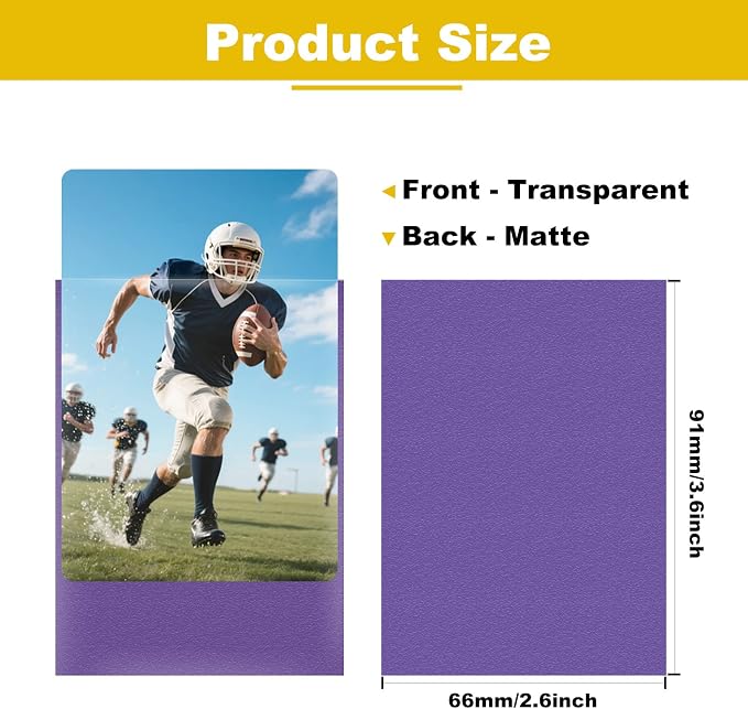 Premium Card Sleeves, 150 Sleeves 2.6''x3.6'' Compatible - Image 2