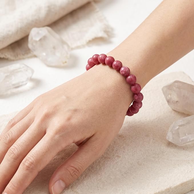 60pcs Natural Matte Red Gemstone Beads，6mm Frosted Round Loose Stone Beads - Image 6