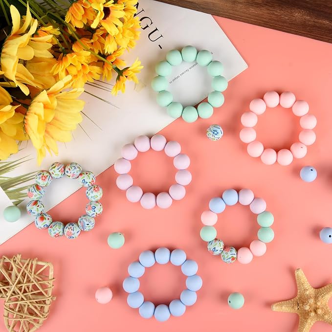 ASTARON 100 Pcs 15mm Silicone Beads - Image 4