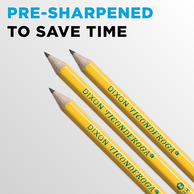 Ticonderoga Wood-Cased Pencils, Pre-Sharpened, 1 Box | 2 HB Soft - Image 5