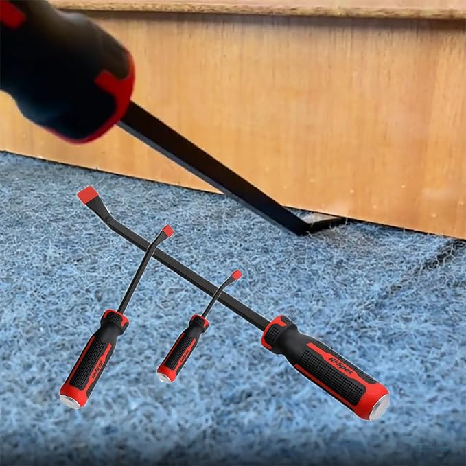Pry Bar Set, Pry Bar Set Included 8” 12” and 18” with Strike Cap for Prying and Moving Object