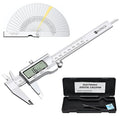 Neoteck 6 inch Digital Caliper and Feeler Gauge Set Stainless Steel LCD Display Digital Caliper Measuring Tool with Fraction/Inch/MM Conversion Used for Inside,Outside Diameter,Depth,Step Measurement