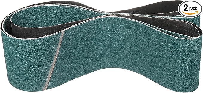 6 x 89 Inch Sanding Belt, 2 Pcs 40 Grit Zirconia Knife Sharpener Belts Work Sharpening for Belt Sander Knife Carving Tool Metal Working