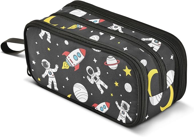 Astronaut Rocket Planet Stars Pencil Case Box Boys Girls Large Pencil Pouch by BOENLE-WELCOMEYOURCOMING