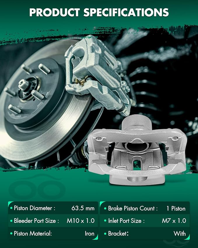 SCITOO 19B2664 19B2665 Front Left & Right Disc Brake Calipers Assembly w/Bracket For Toyota For Highlander 2001-2007
