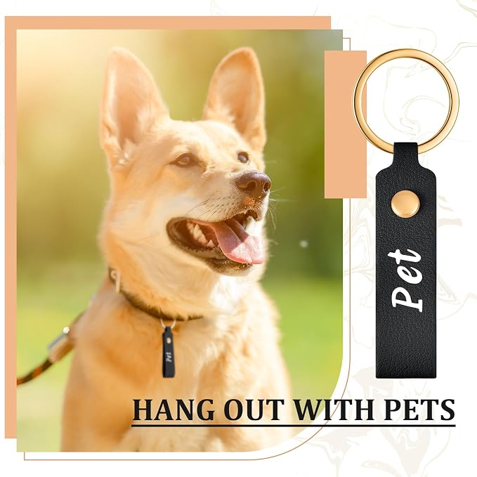 Wavyknot 50 Pcs PU Leather Keychain Blanks Bulk Laser Engraving Blanks Keychain - Image 6