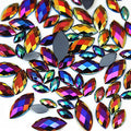 1000Pcs Crystal AB Horse Eye Rhinestones Glitter Gems Flatback Acrylic by UYTRDVG