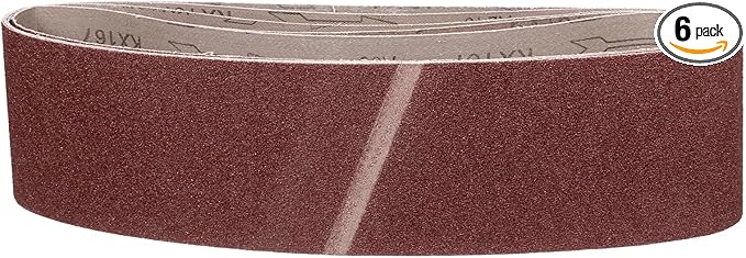 6 x 48 Inch Sanding Belt, 6 Pcs 60 Grit Knife Sharpener Belts Work Sharpening for Belt Sander Knife Carving Tool Metal Working