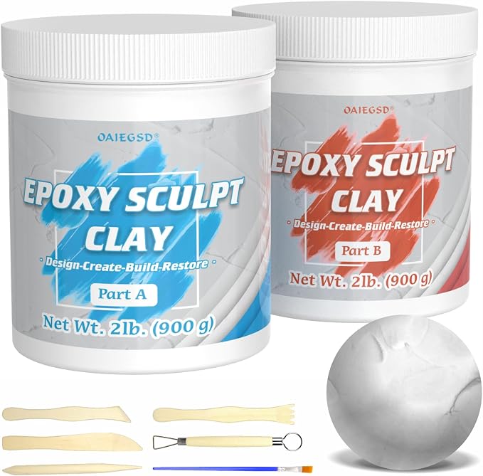 4 Pound White Epoxy Putty Sculpt Clay, 2 Part Modeling Compound by httpswwwOAIEGSD