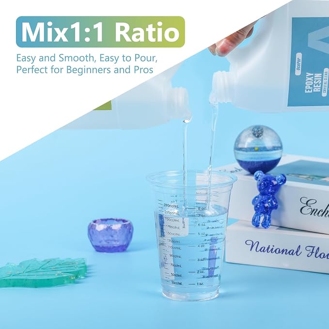 OcePor Epoxy Resin-4 Gallon, Crystal Clear Epoxy Resin Kit, No Yellowing No - Image 4