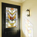 Faux Stained Glass Effect Transparent Window Film, Decorative Window Cling by Flortlias
