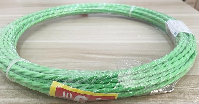 Fish Tape 49FT Wire Fishing Tools Cable Pulling Wire 4.5mm Diameter, Ideal for Cable Runs 15m