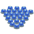 SALI 24 Pack Wire Cup Brush, 3 Inch Twisted Knotted Cup Brush for Grinders, with 5/8-11 Inch Arbor for Heavy Cleaning Rust, Stripping and Abrasive, for Angle Grinder