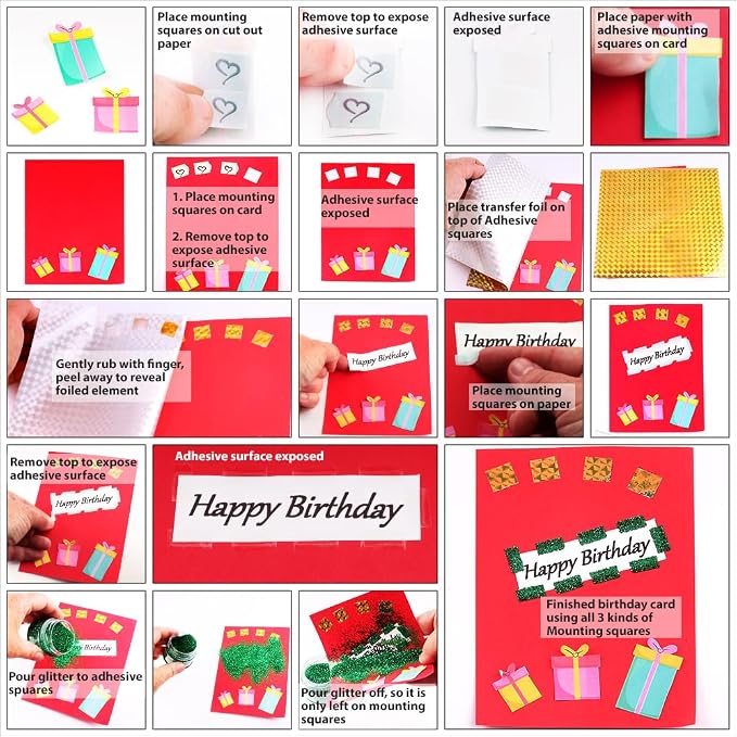 Scrapbook ADHESIVES by 3L Mounting Squares Permanent - Image 3