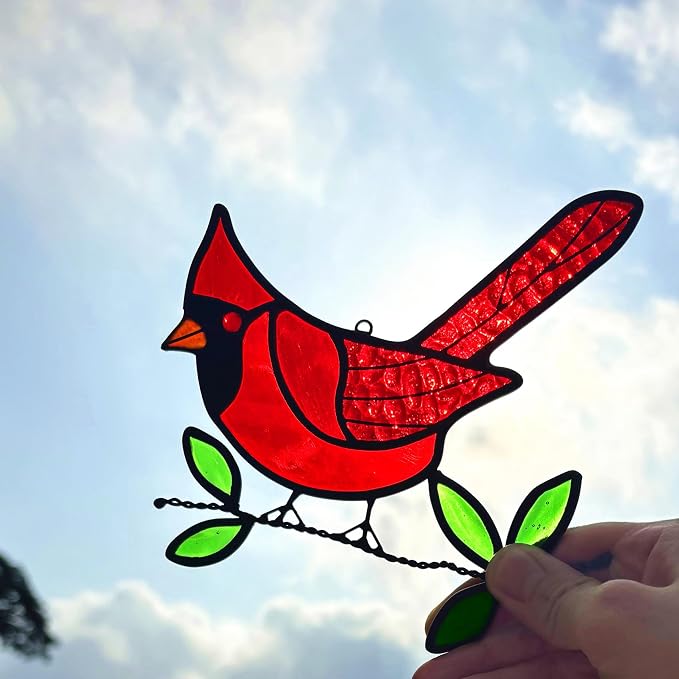 2 Packs Stained Glass Red Cardinal Memorial Gifts - Image 4