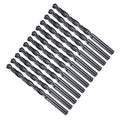 Drill Bit, 7mm Cutting Diameter, 4241 HSS Nitriding Black 118° Cutting Angle Versatile Jobber Bits - (Applications: for Drilling Plastic Wood Soft Metal), 12-Pieces