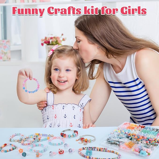 AIPRIDY 3200 Pieces Girls Toys Bracelet Making Kit, Unicorn/Mermaid Clay Beads - Image 7