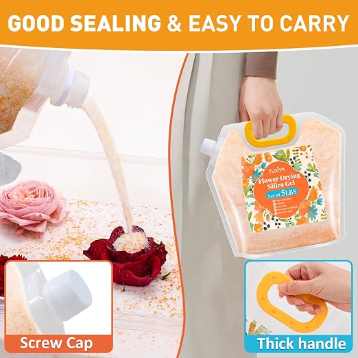 TUXIYA 5LBS Silica Gel Flower Drying, Reusable Flower Drying Silica Gel Crystals - Image 5