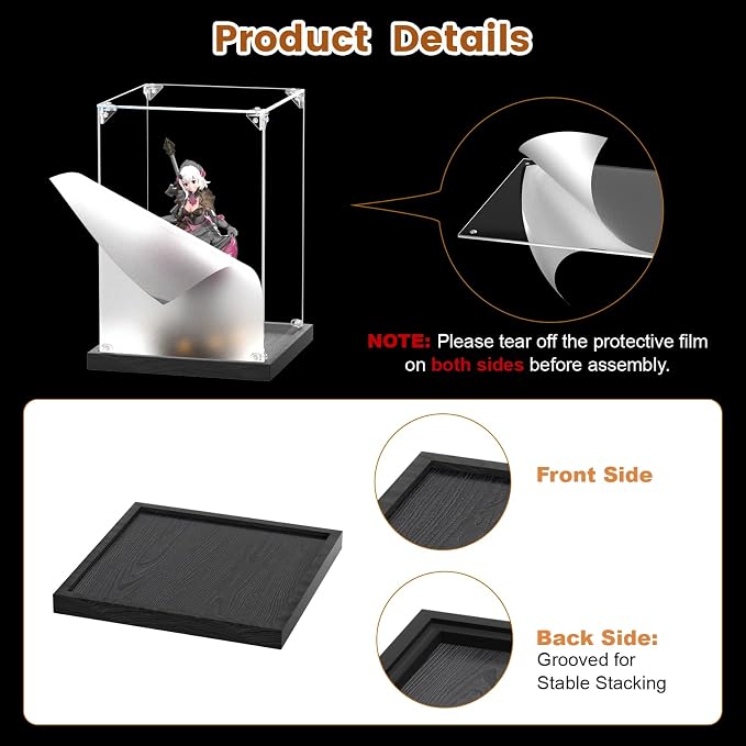 JUJOMAT Acrylic Display Case for Collectibles Clear Acrylic Display Box for - Image 6