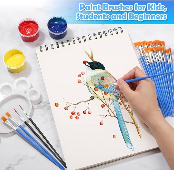 200 Pcs Small Paint Brushes Bulk, Anezus Detail Paint Brushes Fine Brushes - Image 2