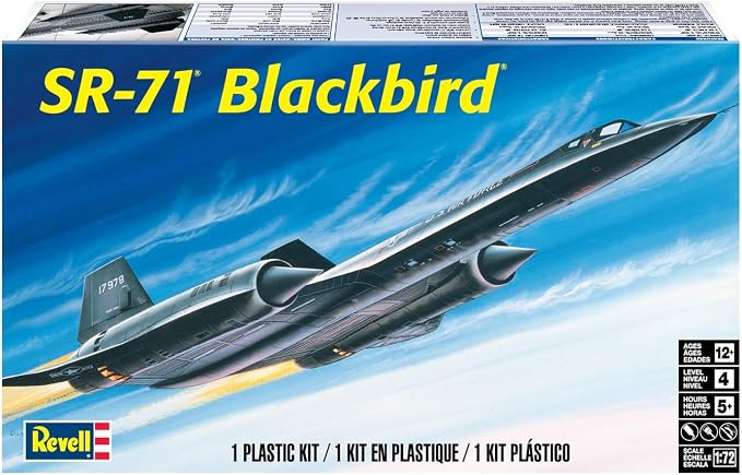 Revell 85-5810 SR-71 Blackbird 1:72 Scale 66-Piece Skill Level 4 Model Airplane by Revell