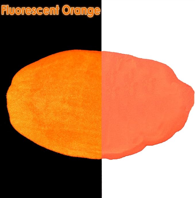 Matio Glow in The Dark Pigment Powder, 15g/0.5oz Fluorescent Orange Pigments | - Image 2